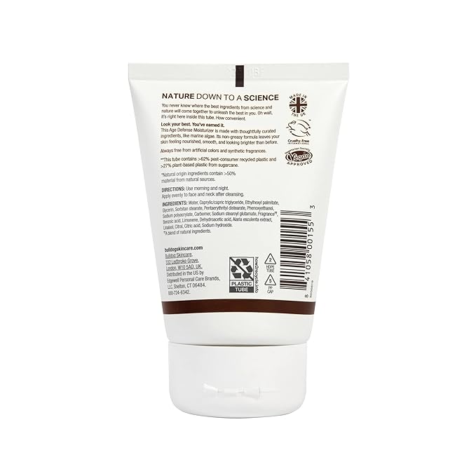 BULLDOG Mens Skincare and Grooming Face Moisturizer Age Defense, 3.3 Fluid Ounce, (Pack of 2)