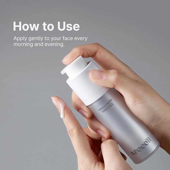 AROCELL Milky Drop Ampoule 30ml/1.01 Fl Oz – Korean Hydrating & Moisturizing Ampoule with TXA, Milk Exosome 5%, Hyaluronic Acid & Ceramides – Soothing, Brightening, Clear Skin KBeauty Serum