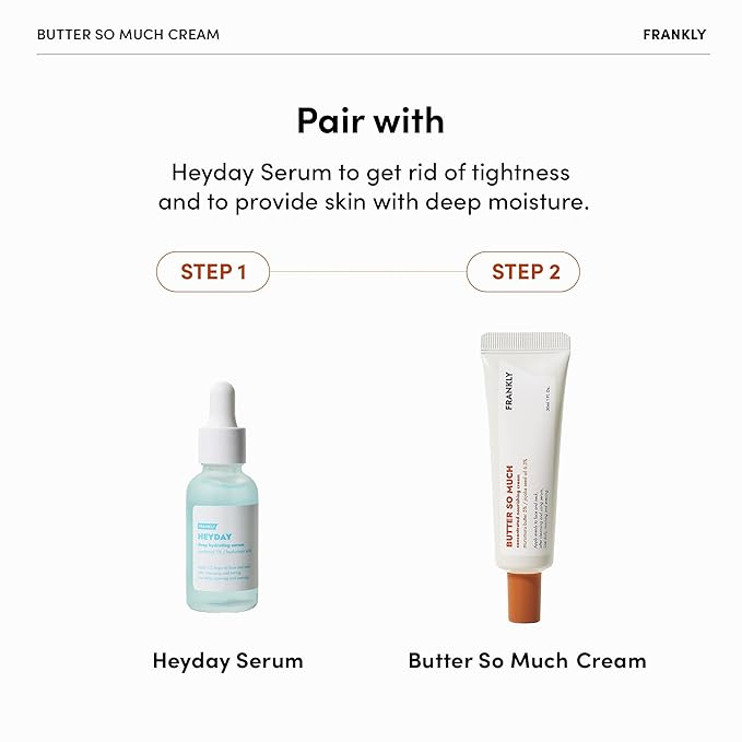 FRANKLY Butter So Much Cream - Intense Moisturizing | Face Moisturizer | 20% Vegan Butter & Plant Oils | 5% Murumuru Butter & 6.3% Jojoba | For Dry & Sensitive Skin | - 1.01 fl. Oz.