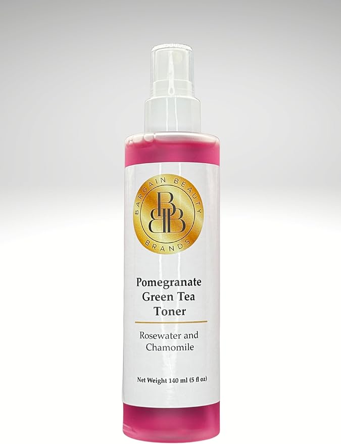 Pomegranate Green Tea Toner – Vegan, Gluten Free – Antioxidant-Rich Facial Toner for Refreshing & Revitalizing Skin – 140 ml / 5 fl oz