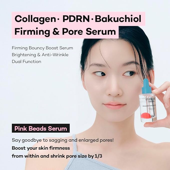 Vegan PDRN Firming Bouncy Boost Serum - Black PDRN, Fermented Yeast-Derived | Ultra-Low Molecular (≤80bp) Formula | Smooth, Resilient-Looking Skin | Vegan Collagen, Bakuchiol & Retinol (30ml)