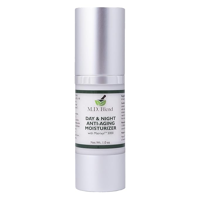 Day & Night Anti-Aging Face Moisturizer Cream, Matrixyl 3000, Nourishing & Hydrating for Women's & Men's Face Moisturizer Night Cream Smooths Lines & Stretch Marks, 30 ml Airless Pump, 1 Oz