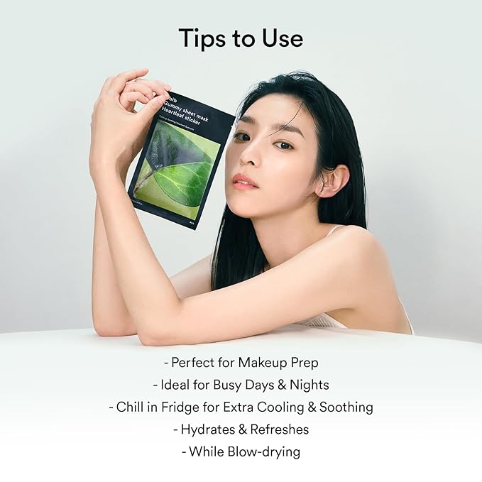 Abib Gummy Sheet Mask Heartleaf Sticker 10 Sheets (Soothing) I Korean Face Mask for Sensitive Skin, Soothing & Redness Relief, Daily Skincare Treatment, K-Beauty Sheet Mask