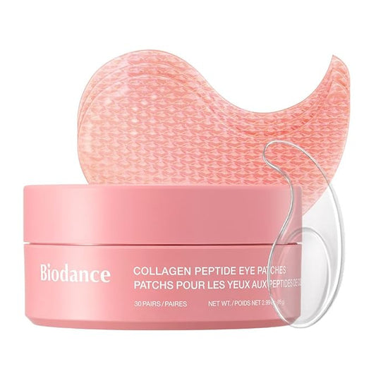 BIODANCE Collagen Peptide Eye Patches, Anti Wrinkle Patches for Face & Smile Line Patches, Under Eye Mask for Fine Lines, Eye Bags & Wrinkles, Korean Skin Care (60 Count)
