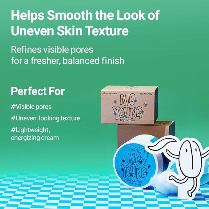Tingle Cream – Pore-Caring & Refreshing Moisturizer with Hydrolyzed Sponge Spicules and Niacinamide – Lightweight Korean Cream for Balanced Skin (30ml/1.01 fl. oz.) – Korean Skincare