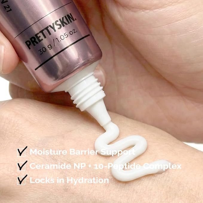 PRETTYSKIN Rose PDRN 21% Facial Moisturizer – Plant-Based Daily Cream for Glass Skin Texture & Moisture Barrier Support – Non-Sticky K-Beauty Skincare with Ceramide NP, Peptides & Niacinamide, 1.05 oz