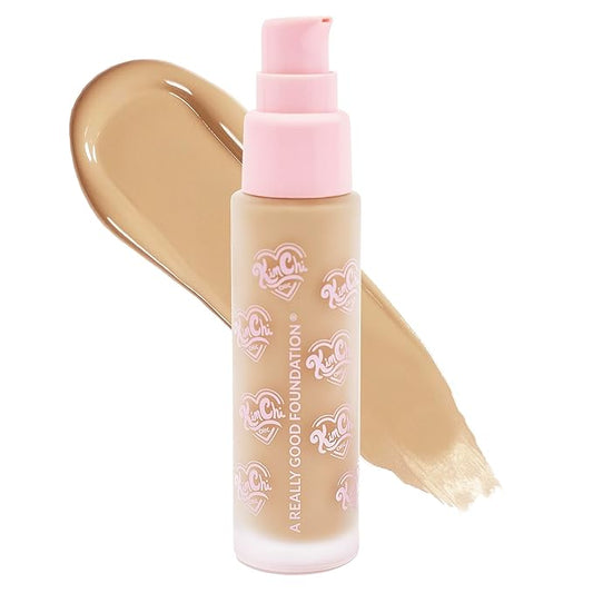 KimChiChic Beauty A Really Good Foundation | Medium to Full Coverage Makeup | Long-Lasting, Lightweight Formula | Vegan & Cruelty-Free, 1.0 fl. oz, 105L Light + Warm Yellow Undertones