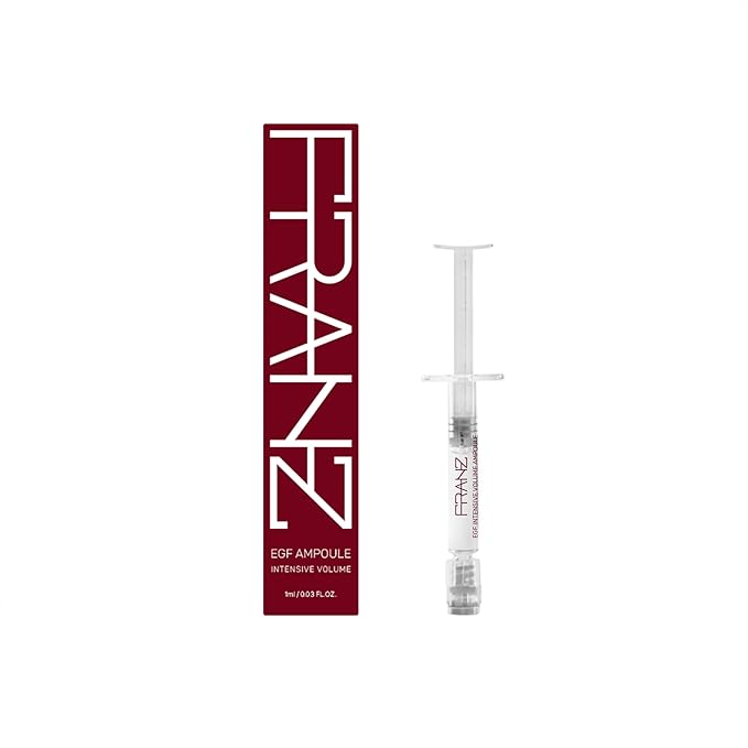 FRANZ Skincare Vegan EGF Intensive Volume Ampoule for Face - Pure 10ppm EGF Peptide Serum for Firming, Wrinkle Care & Daily Skin Revitalization - Clean K-Beauty (1ml, 0.034 fl. oz.)