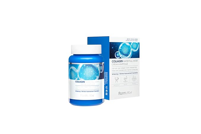 FARMSTAY Collagen Water Full Moist Cream Ampoule - High-moisture cream and high-nutrition ampoule, Face Serum, Moisturizer, Firming, Hydrating, Wrinkle Care, K-Beauty