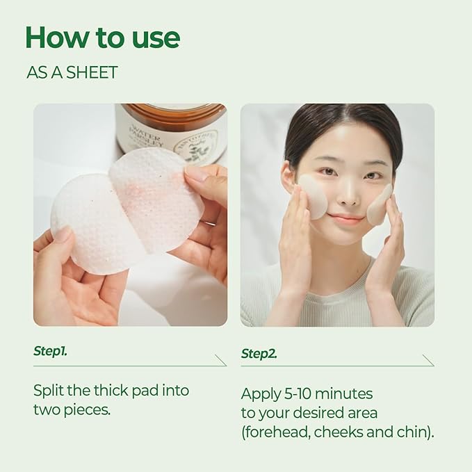 SKINFOOD Pantothenic Water Parsley Clear Toner Pad, Daily Exfoliating Pads for Sensitive Skin, Korean Skincare Sebum Control Face Toner for Trouble Skin, 8.81 oz (60 Pads)