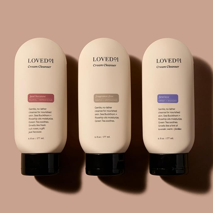 Loved01 Face & Body Cream Cleanser, John Legend Skincare, Gentle Daily Wash for All Skin Types, Hydrating & Moisturizing Cream-to-Clean Formula, Fresh Floral Scent, 6 oz