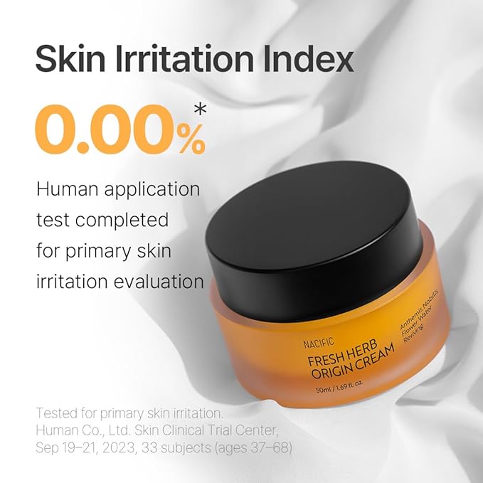NACIFIC Fresh Herb Origin Facial Moisturizer Vitamin B, Vitamin Radiance Skin's moisture barrier Cream Hydrating day and night Korean skincare radiation relief cream 1.69fl.oz 50ml for All skin types