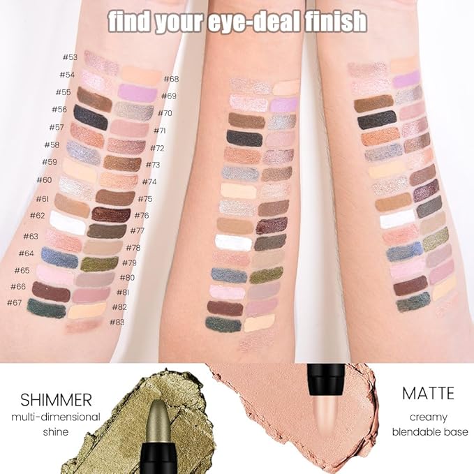 Light Taupe Matte Cream Eye Shadow Stick Makeup for Women, Taupe Matte Eyeliner Pencil Eyeshadow Brightener Stick for Eyes, Waterproof Eyeshadow Applicator Blendable sombras para ojos 80#