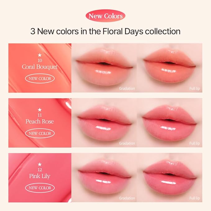 COSNORI Flow Wave Lip Tint - Vegan Glassy Lip Gloss, Lightweight & Long-lasting, Plant-derived Oil Moisturizer, K-Beauty (04 WITTY)