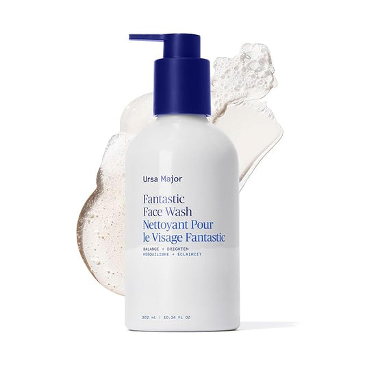 Ursa Major Fantastic Face Wash | Natural, Vegan & Cruelty Free | Daily Foaming Facial Cleanser for Men & Women | 10.24 oz
