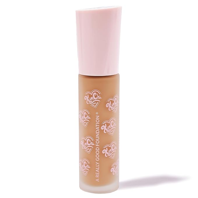 KimChiChic Beauty A Really Good Foundation | Medium to Full Coverage Makeup | Long-Lasting, Lightweight Formula | Vegan & Cruelty-Free, 1.0 fl. oz, 114M Medium + Neutral Undertones