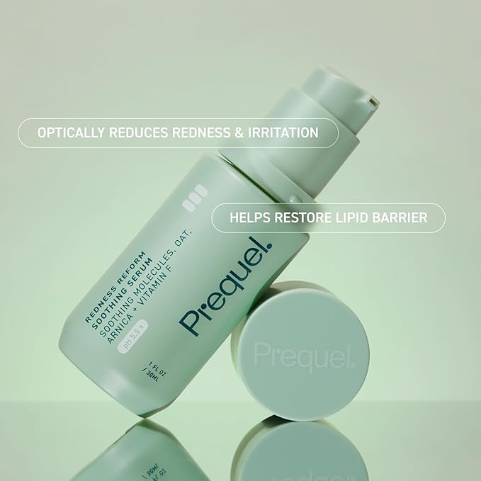 Prequel Skin Redness Reform, Calming Serum for Face. Advanced Clinical Optical Corrector for Redness and Discomfort. Soothing Face Serum with Oat Extract for Sensitive Skin. 1oz Pump (Pack of 2)