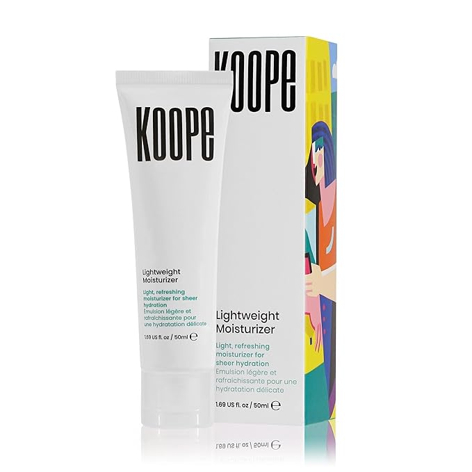 Koope Lightweight Face Cream, Moisturizer For Oily & Acne-Pron Skin, Sheer Hydration with Ceramides, Niacinamide & Hyaluronic Acid, Free of Parabens, Sulphates & Fragrances, Vegan, 1.69 FL OZ