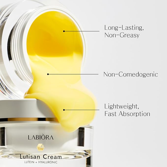 Lutisan Facial Moisturizer - Lutein, Niacinamide & Natural Extracts Daily Cream for Face with Soothing & Cooling Care with Hydration, and Gentle Skin Support K-Beauty (1.69 fl. oz/50ml)