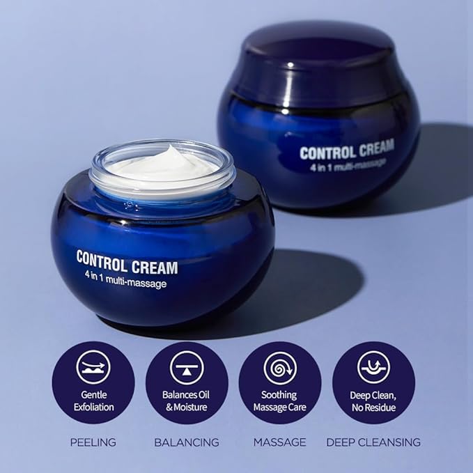 CHARMZONE Control Cream Gommage Exfoliating for Face & Body — K-Beauty Peeling Gel Style Exfoliating Cream for Pore & Sebum Care, Deep Cleansing & Soothing Hydration, Korean Skincare, 6.76 oz