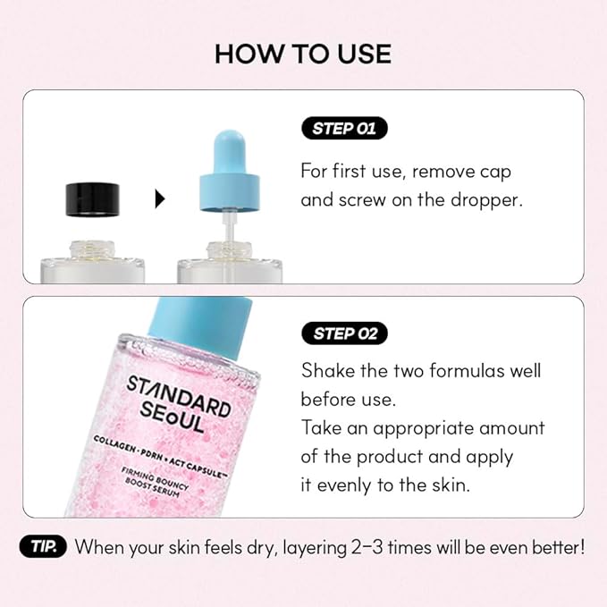 Vegan PDRN Firming Bouncy Boost Serum - Black PDRN, Fermented Yeast-Derived | Ultra-Low Molecular (≤80bp) Formula | Smooth, Resilient-Looking Skin | Vegan Collagen, Bakuchiol & Retinol (30ml)