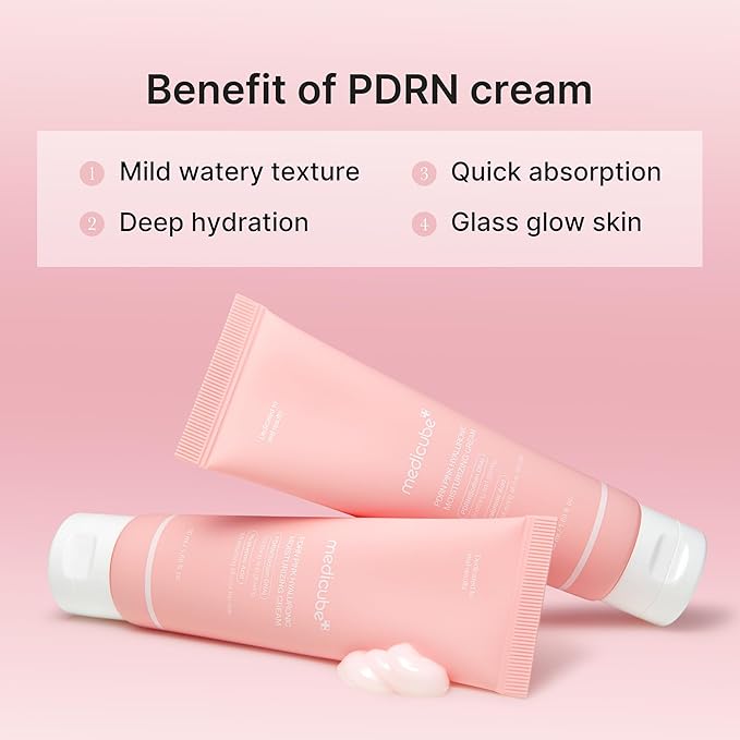 medicube PDRN Pink Hyaluronic Moisturizing Cream | Blemish Recovery, Relief & Hydrating Care | Restores Skin Elasticity & Glow | Korean Skincare for Even Skin Tone & Pore Care | 50ml / 1.69 fl.oz.