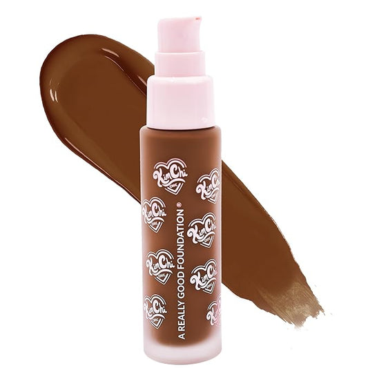 KimChiChic Beauty A Really Good Foundation | Medium to Full Coverage Makeup | Long-Lasting, Lightweight Hydrating Formula | Vegan & Cruelty-Free, 1.0 fl. oz, 137D Deep + Cool Red Undertones