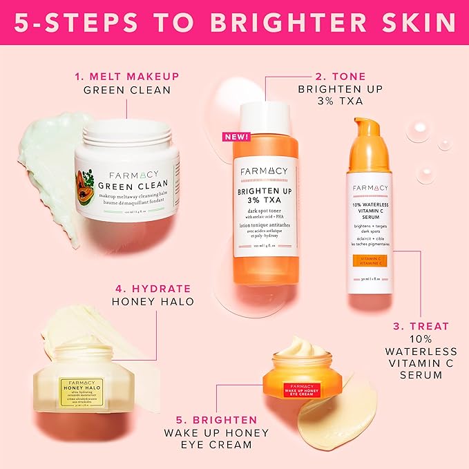 Farmacy 3% TXA Brightening Toner for Face - Dark Spot Corrector with Azelaic Acid, Tranexamic Acid + 5% PHA - Helps Even Texture + Tone, Fade Dark Spots + Exfoliate - Glow-Enhancing Skin Care (120ml)