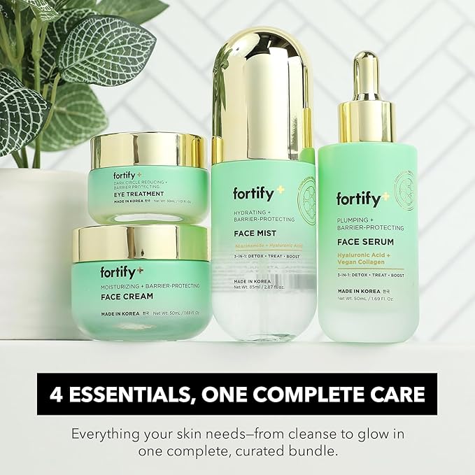 Age-Defy Set, 3-In-1: Detox, Treat, Boost with Cica & Zeolite - Ultra Hydrating, Firming & Barrier Care - Dermatologist Tested, Anti Aging Korean Skin Care, Clean Beauty - 4 Pack