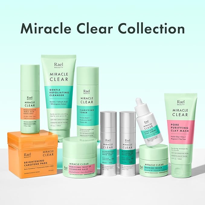 Rael Toner for Face, Miracle Clear – Daily Toner with Succinic Acid, Vitamin B5, Hydration, Korean Skin Care (5.1 oz)