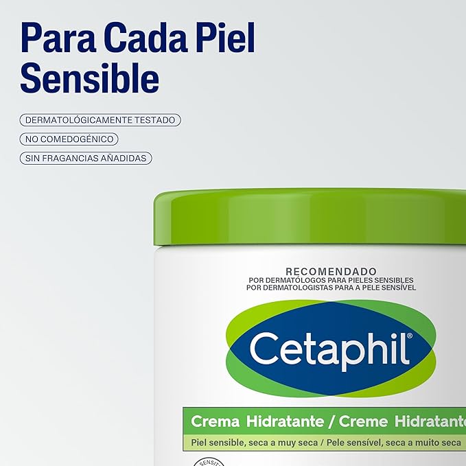 Cetaphil Face & Body Moisturizer, Hydrating Moisturizing Cream for Dry to Very Dry, Sensitive Skin, NEW 16 oz, Fragrance Free, Non-Comedogenic, Non-Greasy