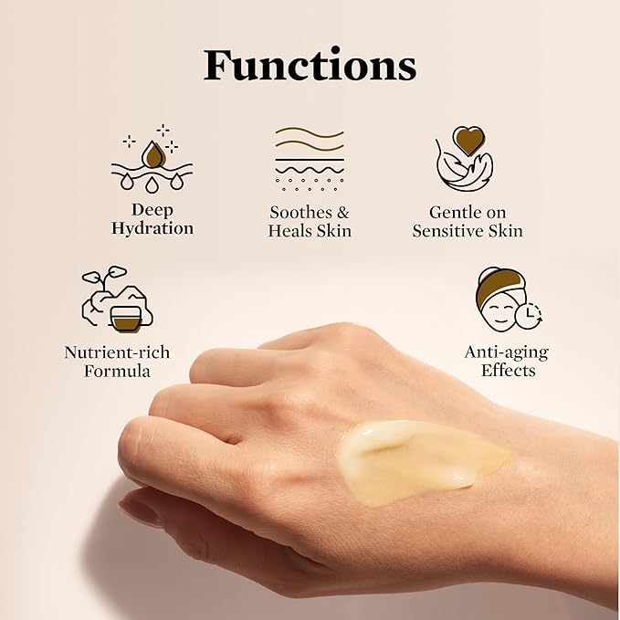 Beef Tallow and Honey Balm Moisturiser, Whipped Grass Fed with Raw Honey and Olive Oil, Anti-Aging Facial Cream, Unscented, 3 Ounce (small)