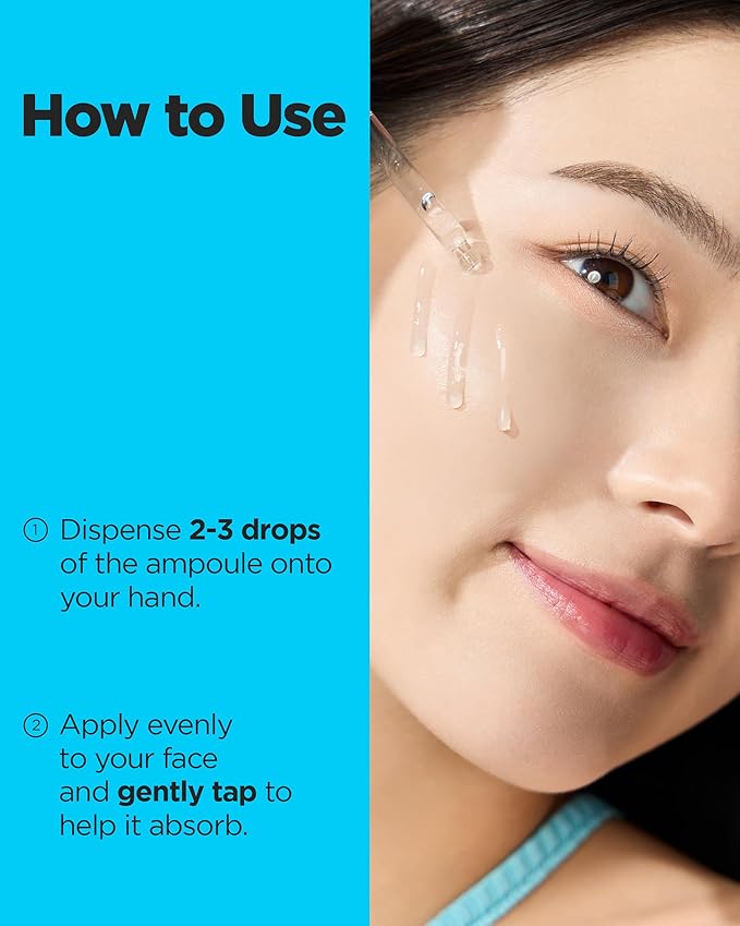 WELLAGE Real Hyaluronic Blue Ampoule 100, Korean Hydrating Serum for Face, Hyaluronic Acid Serum with Panthenol for Sensitive Skin, (3.38Fl.oz + 2.53Fl.oz)