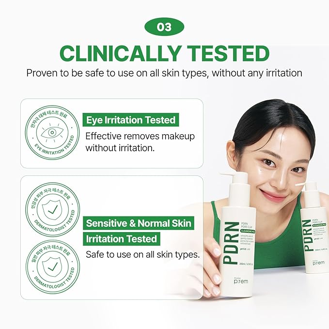 MAKE P:REM PDRN Pore Clay Cleansing Milk, Hydrating Gentle Face Wash for Sensitive Skin, Korean Face Wash, 16.90 fl.oz. (500ml)