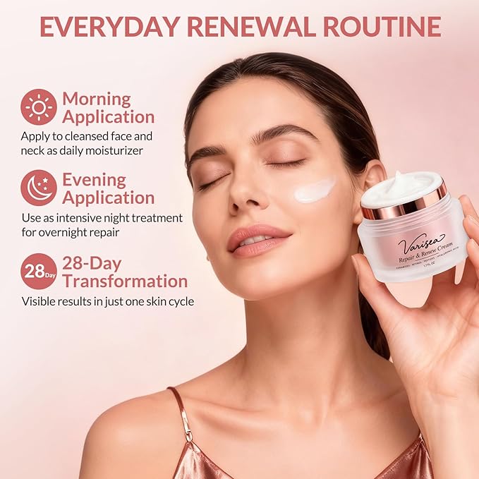 Repair & Renew Cream - Anti-Aging Face Moisturizer with Retinol, Ceramides, Peptides & Hyaluronic Acid - to Firm & Renew Skin for Wrinkles, Dryness & Sensitive Skin (Fragrance-Free)