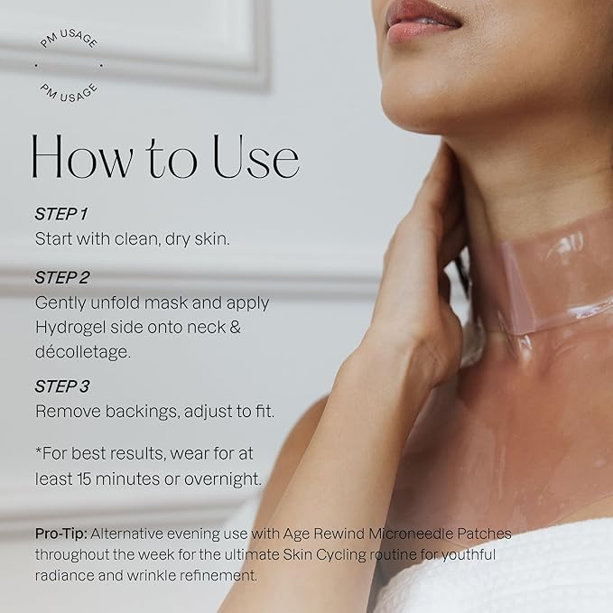 Karuna Collagen Neck & Chest Hydrogel Mask 1-Pack | Firming & Hydrating K-Beauty Masks with Collagen, Peptides & Niacinamide | For Wrinkles & Sagging Skin | Cruelty-Free