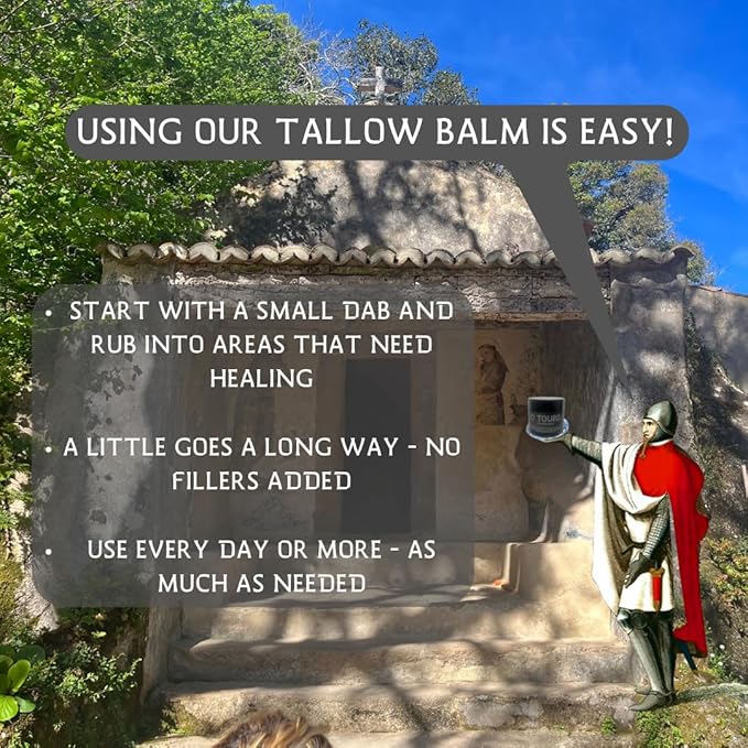 Tallow Balm Cream 100% Grass Fed Face Moisturizer Odorless Organic Best Lotion - Natural Beef Fat For Face - 2 oz