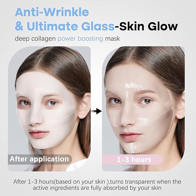 ISTON 4-in-1 Bio-Collagen Real Deep Mask Set -Plump Sagging Skin,Deep Hydration,Soothe & Repair,Nourish & Firm, Overnight Hydrogel Mask for All Skin Type