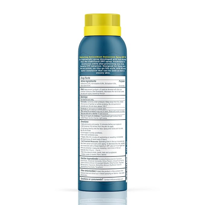 Oars + Alps SPF Face & Body Broad Spectrum Sunscreen Spray | Fast-Absorbing, Lightweight, Non-Greasy, Hawaii Reef Act 104 Compliant, Water-Resistant, Octinoxate + Oxybenzone Free