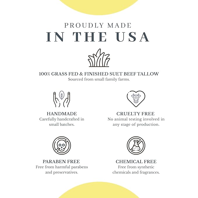 Vanman's Tallow and Honey Balm With No Added Scent (3 Pack) - Beef Tallow Face Moisturizer with Grass-Fed/Finished Beef Tallow for Skin, Organic Raw Honey and Beeswax, Cold Pressed Olive Oil - 2 oz