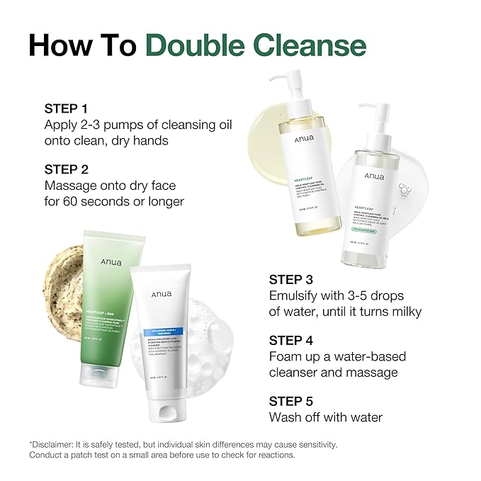 Anua Heartleaf Pore Control Cleansing Oil, Oil Cleanser for Face, Makeup Blackhead Remover, Korean Skin Care 6.76 fl oz(200ml) (original) (Pack of 2)