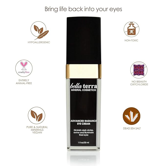 Bellarerra Cosmetics Eya Cream – Instant Face Lift Cream for a Youthful, Refreshed Look, Compact for Travel or Makeup Bag, Firming Under-Eye & Face Moisturizer, Hydrating Brightening Skincare, 30ml