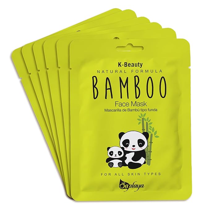Saplaya Face Masks 6 Pack Scented Facemask Sheets Skin Care Mask Single Scent K-Beauty Natural Formula