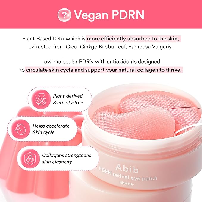 Abib Pink Me Up Pdrn 3 Step Glow Kit | Overnight Firming Jelly Mask, PDRN Retinal Eye patches, PDRN Lip Mask | Korean Skincare Set for Glass Skin, Valentines Day Gifts for Women