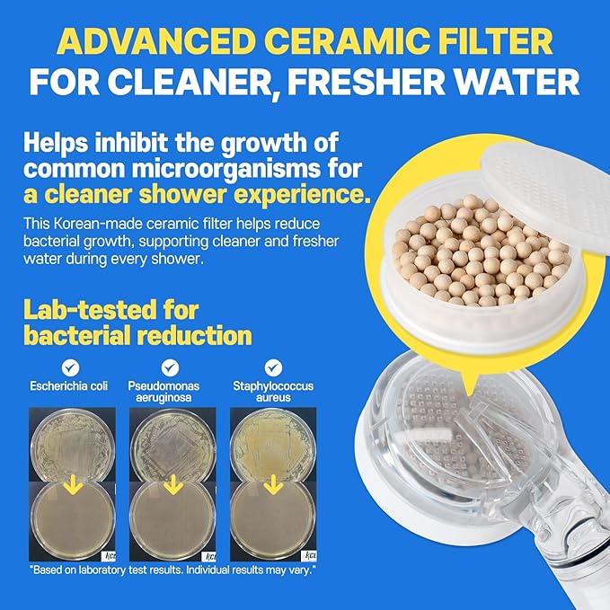 Filter Shower For K-Beauty Skin Care– Pure Carbon Filters for Softer Skin & Smoother Hair | Carbon Composite Filter l 6 Month Advanced Filtration Set (AJ8200MC-SET-6MO)