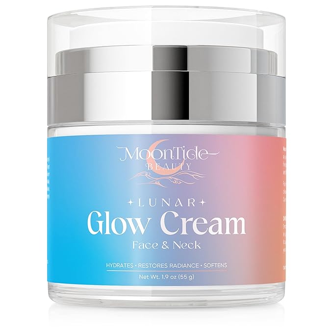 Moisturizer Face Cream, Lunar Glow Face and Neck Cream with Niacinamide & Kojic Acid, Brightening and Whitening, Hydrating Facial Moisturizer, Even Looking Skin Tone, 1.9 Oz