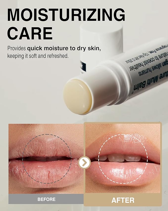 Pleuvoir Korean Moisture Multi Balm Fragrance-Free - Lip and Dry Area Care with Sunflower Seed Oil Shea Butter Alpha-Bisabolol Adenosine - Vegan Plant-Based K-Beauty 0.35oz