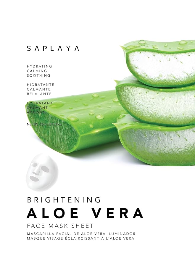 Saplaya K-Beauty Facial Skincare Natural Beauty Multi-Pack Face Sheet Masks Balanced Skin Care Made In South Korea (Hydro Boost (Cucumber, Tomato, Carrot, Aloe, Pearl, Collagen))