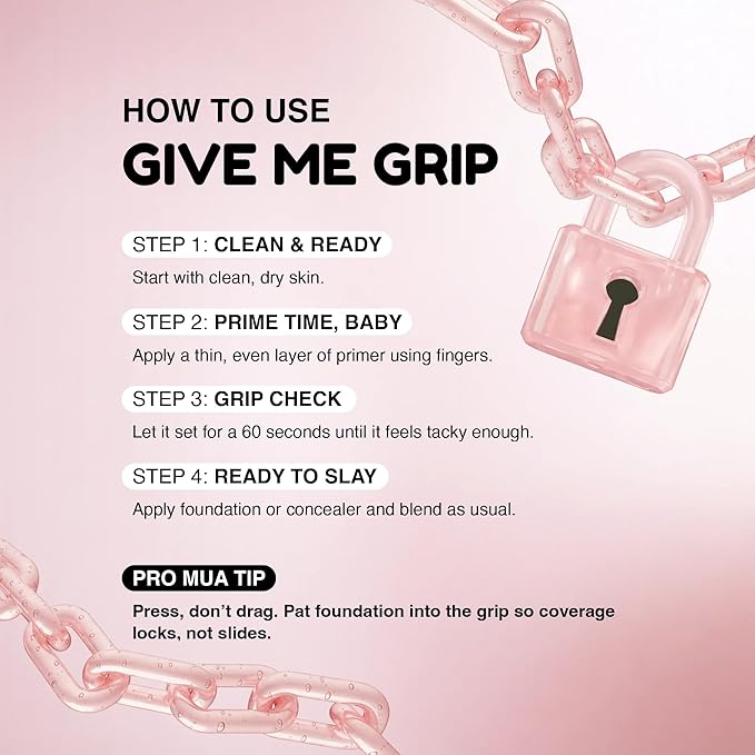 KimChiChic Beauty Give Me Grip Gel Primer for Face with PDRN, Makeup Base for Long-Wear Hold, Hydrating Korean Makeup Primer for Smooth Finish, 0.84 fl oz