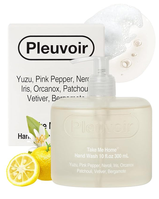Pleuvoir Hand Wash Take Me Home - Hydrating Liquid Hand Soap - Crisp Yuzu Neroli Citrus Floral Scent - Moisturizing with Hyaluronic Acid, Ceramides - Vegan, K-Beauty 10 fl.oz